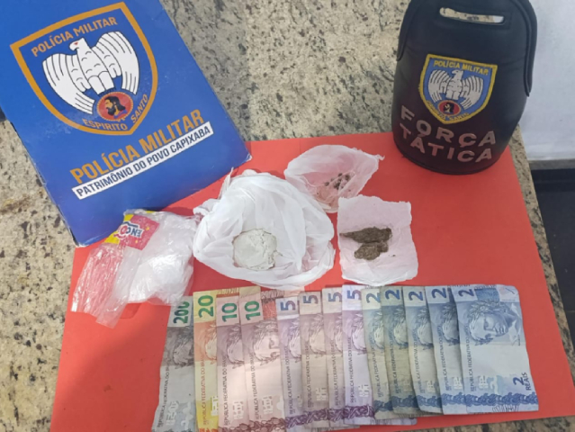 Homem é preso por tráfico de drogas durante ação da Força Tática em Atílio Vivácqua